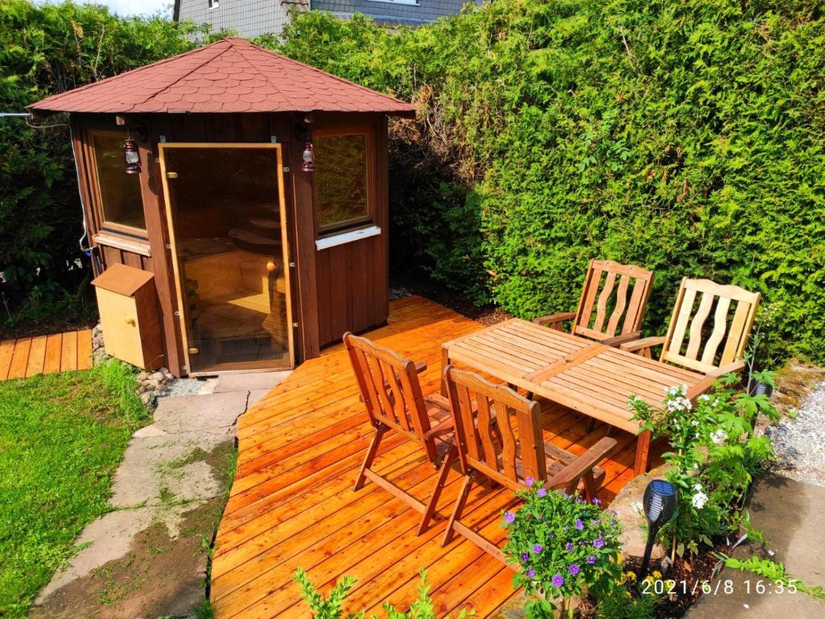 Ferienhaus Marre - Mit Grill, Feuerstelle Und Gartensauna Waldbrunn  エクステリア 写真