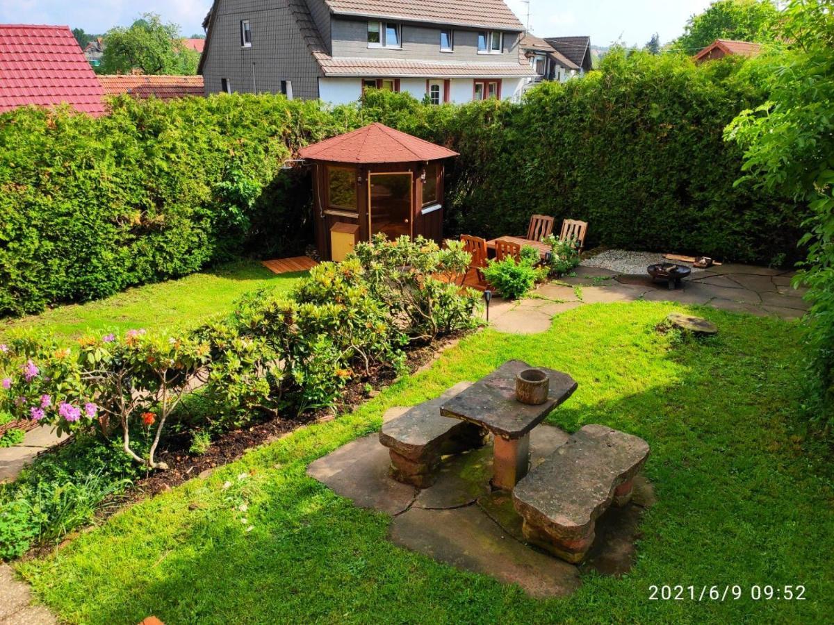 Ferienhaus Marre - Mit Grill, Feuerstelle Und Gartensauna Waldbrunn  エクステリア 写真